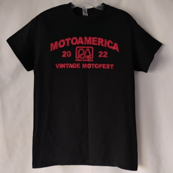 Men's Black T-shirt MotoAmerica Superbike Championship 2022 Vintage Motofest - Picture 1 of 10
